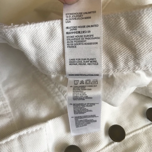 Sisstr Revolution White Denim Distressed Shorts - Picture 15 of 16